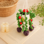 Pinecone Hanging Basket Crochet Pattern, Car Hanging Ornament PDF, Rear View Mirror Decor, Christmas Car Charm - Image 4