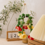 Candy Cane Bell Basket Crochet Pattern, Car Mirror Charm, Christmas Hanging Ornament, Festive Holiday Decor PDF - Image 6