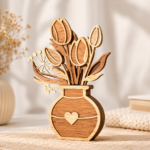 Wooden Flower Bouquet SVG Bundle, Laser Cut Vase Decor, DIY Floral Centerpiece Digital Files - Image 6