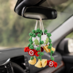 Candy Cane Bell Basket Crochet Pattern, Car Mirror Charm, Christmas Hanging Ornament, Festive Holiday Decor PDF - Image 2