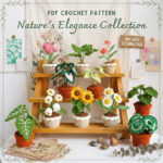Flower Pot Crochet Pattern PDF | Mother's Day Plant Pot Pattern | Nature Elegance Collection | Crochet Mini Photo Frame | Digital Download