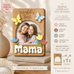 Mother’s Day Mini Photo Frame SVG, Laser Cut File for Mom Gift, Wooden Photo Holder Digital Download - Image 6