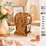 Ferris Wheel Photo Frames Laser Cut SVG, 3D Wooden Picture Frame Set, Carnival Wheel Display, DIY Home Decor, Glowforge xTool File - Image 2