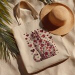 Cat Lover's Canvas Bag, Pet Mom Gift, Cat Lover Tote, Printed Cat Design, Eco-Friendly Shopping Handbag, Cute Cat Tote for Daily Use - Image 3