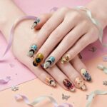 Cute Cat Portrait Press On Nails – Hand Painted Kitten Nail Art Set, Colorful Whimsical Acrylic Nails for Cat Lovers - Image 3