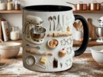 Love Baking Custom Name Mug, Personalized Cup, 11oz or 15oz Bakery Coffee Mugs, 3D Effect Mug - Image 3