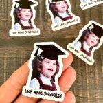 Graduation Gift, Custom Graduation Party Decoration, Alumni Stickers, Personalized Graduation Favors, Confetti or Stickers with Photo - Image 3