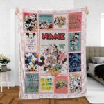 Disney Mickey Friends Throw Blanket, Mickey Minnie Donald Goofy Jersey Blanket, Classic Movie Custom Birthday Throw Blanket, THA314 - Image 3