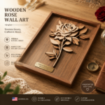 3D Rose Flower SVG Laser Cut File | Multi Layer Floral Wall Decor | Glowforge DXF EPS PNG | Shadow Box Design - Image 3