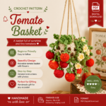 Tomato Basket Crochet Pattern, Hanging Tomato Planter Pattern, Car Hanging Ornament, Digital PDF Pattern