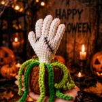 Zombie Hand Hanging Basket Crochet Pattern PDF, Halloween Crochet Decor, Spooky Amigurumi Plant, Gothic Home Decor - Image 4