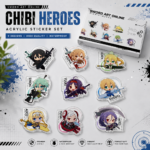 Sword Art Online Chibi Sticker Set, Anime Acrylic Stickers, SAO Characters Decal Pack, Waterproof Cute Anime Gift
