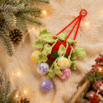 Christmas Car Hanging Crochet Pattern PDF, Rearview Mirror Ornament, Christmas Ball Basket Charm, Holiday Car Decor - Image 5