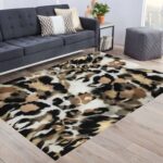 Beige and black leopard print rug, washable and non-slip carpet, modern cheetah print home decor. - Image 10