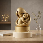 Mother and Child Statue STL File, Mom Baby Sculpture 3D Print, Motherhood Decor Gift, Family Keepsake Figurine, Modern Home Ornament Download
