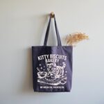 Funny Cat Tote Bags: Kitty Biscuits Bakery Totes, Vintage Style, Retro Bag - Image 4