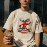 MAPLE Canada 2026 Soccer Mascot T-Shirt – Moose Football Fan Graphic Tee, Canadian World Tournament Shirt, Retro Sports Unisex Tee