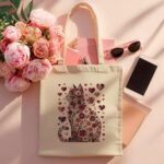Cat Lover's Canvas Bag, Pet Mom Gift, Cat Lover Tote, Printed Cat Design, Eco-Friendly Shopping Handbag, Cute Cat Tote for Daily Use - Image 4