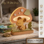 Laser Cut Kids Night Light SVG Bundle, 3D Nursery Lamp Files, Glowforge Cricut DIY Baby Room Decor - Image 4