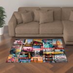NYC Area Rug: Colorful New York City Landmarks, Non-Slip - Image 3