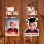 Graduation Gift, Custom Graduation Party Decoration, Alumni Stickers, Personalized Graduation Favors, Confetti or Stickers with Photo - Image 2