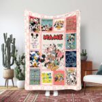 Disney Mickey Friends Throw Blanket, Mickey Minnie Donald Goofy Jersey Blanket, Classic Movie Custom Birthday Throw Blanket, THA314 - Image 4