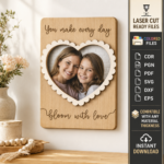 Mother’s Day Mini Photo Frame SVG, Laser Cut File for Mom Gift, Wooden Photo Holder Digital Download - Image 5