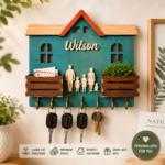 Key Organizer Laser Cut File Bundle | Personalized Family Key Hanger SVG | - Image 3