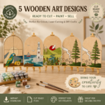 3D Layered Wood Paint Party DXF, DIY Art Digital Download CNC