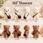Willow Explorer Bear Crochet Pattern, White Amigurumi PDF (Beginner-Friendly) - Image 4
