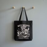 Funny Cat Tote Bags: Kitty Biscuits Bakery Totes, Vintage Style, Retro Bag - Image 5