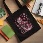 Cat Lover's Canvas Bag, Pet Mom Gift, Cat Lover Tote, Printed Cat Design, Eco-Friendly Shopping Handbag, Cute Cat Tote for Daily Use - Image 5