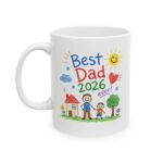 Best Dad 2026 Ever Ceramic Mug, Fathers Day Coffee Cup, Gift for Dad From Kids, New Dad Gift 11oz, 15oz - Image 6