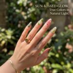 Handmade 3D Floral Press On Nails | Luxury Pink-Green Japanese Acrylic Nails | Custom Reusable Fake Nails | Bridal & Daily Wear Manicure - Image 3