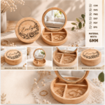 Wooden Jewelry Box Laser Cut Bundle, SVG DXF PDF Files, Glowforge Cricut Jewelry Storage Templates - Image 6