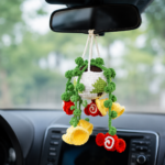 Candy Cane Bell Basket Crochet Pattern, Car Mirror Charm, Christmas Hanging Ornament, Festive Holiday Decor PDF - Image 4
