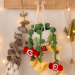 Candy Cane Bell Basket Crochet Pattern, Car Mirror Charm, Christmas Hanging Ornament, Festive Holiday Decor PDF - Image 7