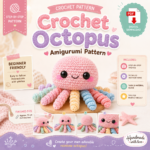 Crochet Octopus Pattern, Cute Octopus Amigurumi Pattern, Sea Animal Plush, Digital PDF Pattern