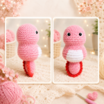 Strawberry Axolotl Crochet Pattern, Kawaii Amigurumi Plush Tutorial (PDF Download) - Image 2