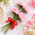 Rose Bouquet Crochet Pattern PDF, Barbie Rose Flowers, Crochet Flower Pattern, Floral Arrangement, Digital Download - Image 7