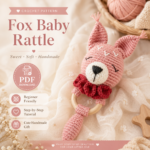 Crochet Fox Baby Rattle Pattern, Amigurumi Toy Tutorial (PDF Download)