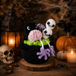 Halloween Amigurumi Crochet Pattern PDF, Haunted Cauldron Decor, Spooky Home Decor, Witchy Crochet Gift - Image 7