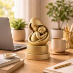 Mother and Child Statue STL File, Mom Baby Sculpture 3D Print, Motherhood Decor Gift, Family Keepsake Figurine, Modern Home Ornament Download - Image 3