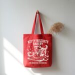 Funny Cat Tote Bags: Kitty Biscuits Bakery Totes, Vintage Style, Retro Bag - Image 6