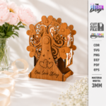 Ferris Wheel Photo Frames Laser Cut SVG, 3D Wooden Picture Frame Set, Carnival Wheel Display, DIY Home Decor, Glowforge xTool File - Image 4