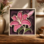 Layered Flower Wood Art SVG Pack, 3D Laser Cut Wall Decor Files - Image 2