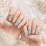 Ocean Blue Starfish Press On Nails, Handmade Summer Beach Nail Set, Reusable Coastal Gel Nails, Tropical Sea-Inspired Fake Nails, Vacation Gift for Her