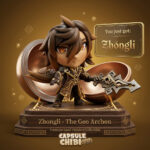 Zhongli Chibi STL File, Anime Figure 3D Print, Cute Genshin Inspired Collectible Digital Download - Image 2