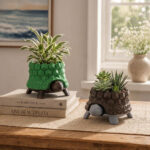 Geometric Turtle Planter STL, Succulent Pot for 3D Printing, Modern Turtle Planter Digital Download, Cute Animal Planter STL - Image 3