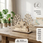 Wooden Summer Display Stand SVG Bundle, Laser Cut Seasonal Decorations, Glowforge Cricut Templates - Image 7